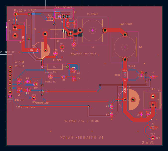 Solar emulator PCB layout