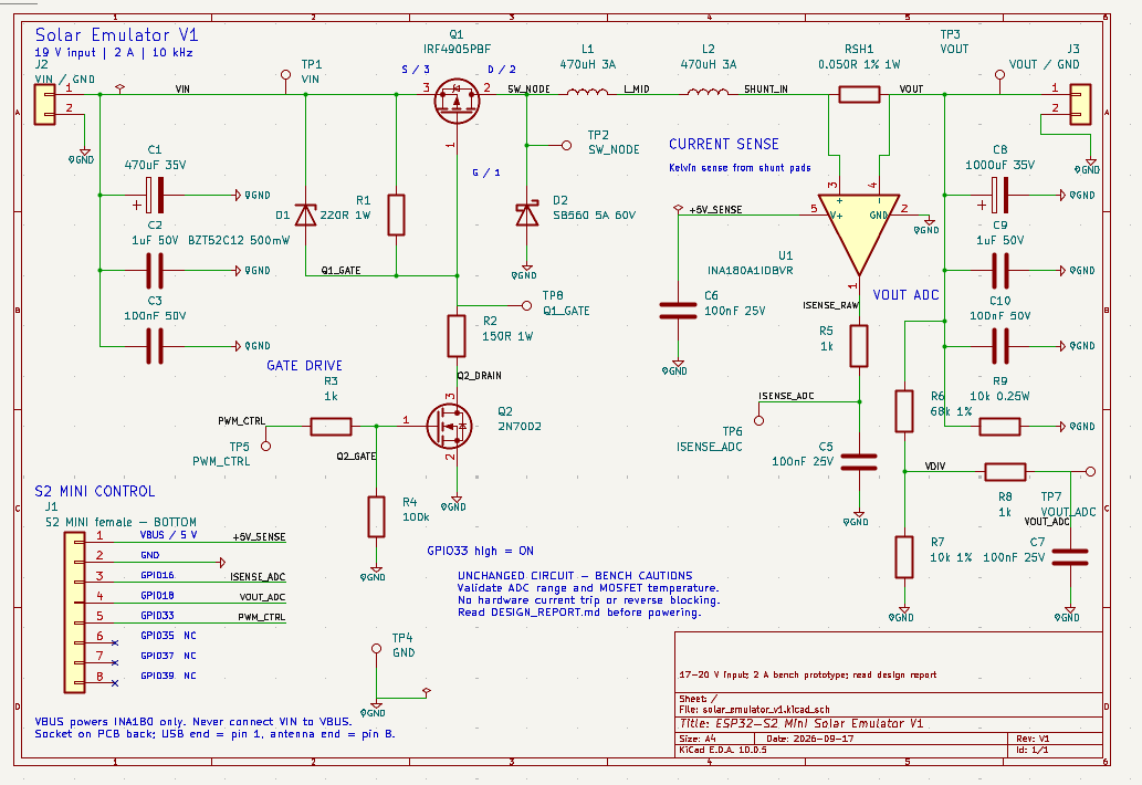 Solar emulator schematic